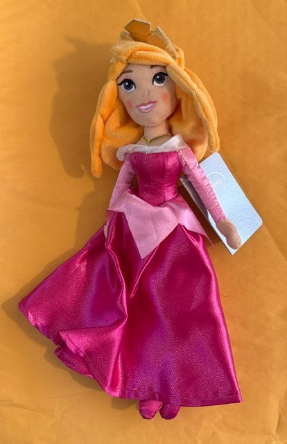 Disney Store Princess Aurora plush rag doll NEW WITH TAGS Ships FREE in the USA