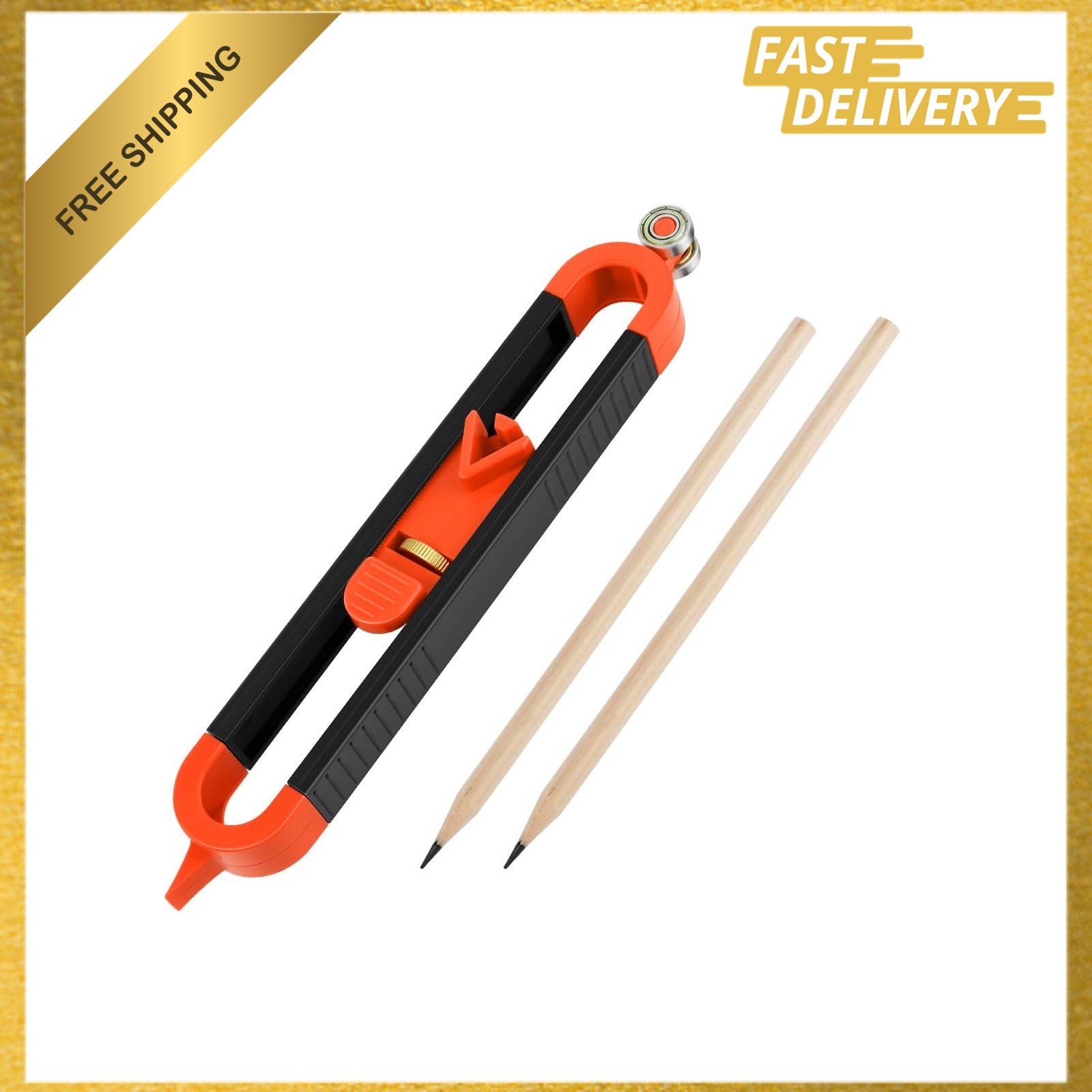 Contour Scribe Tool with Pencils, Adjustable Lock, Metal ABS Construction for