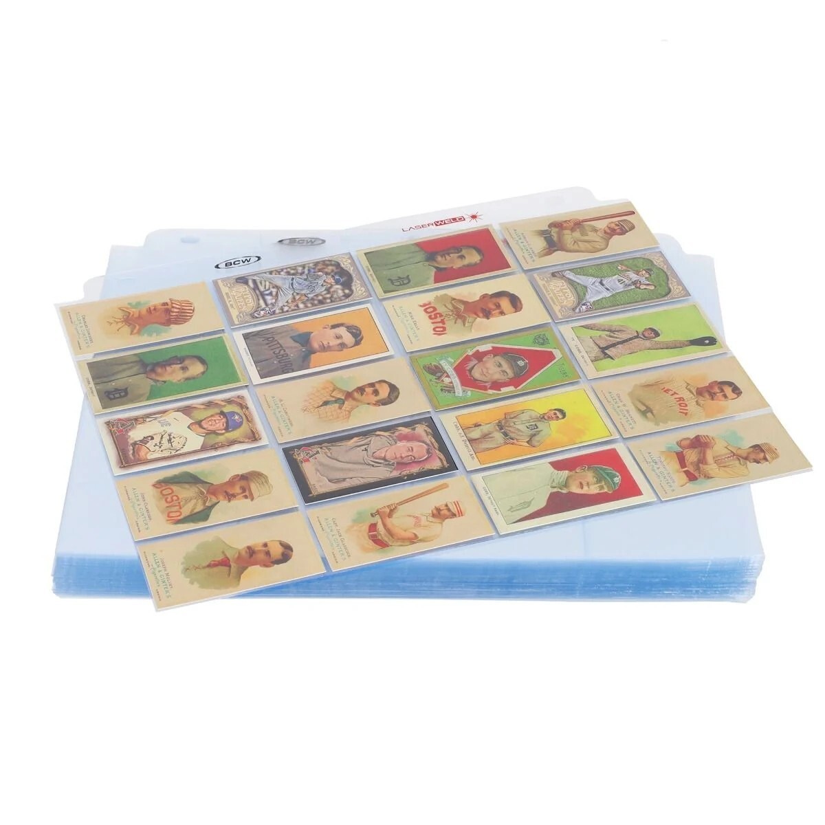 New 10 PK – BCW LaserWeld 20 Pocket Tobacco Card Pages Sheet Protector 3 Ring