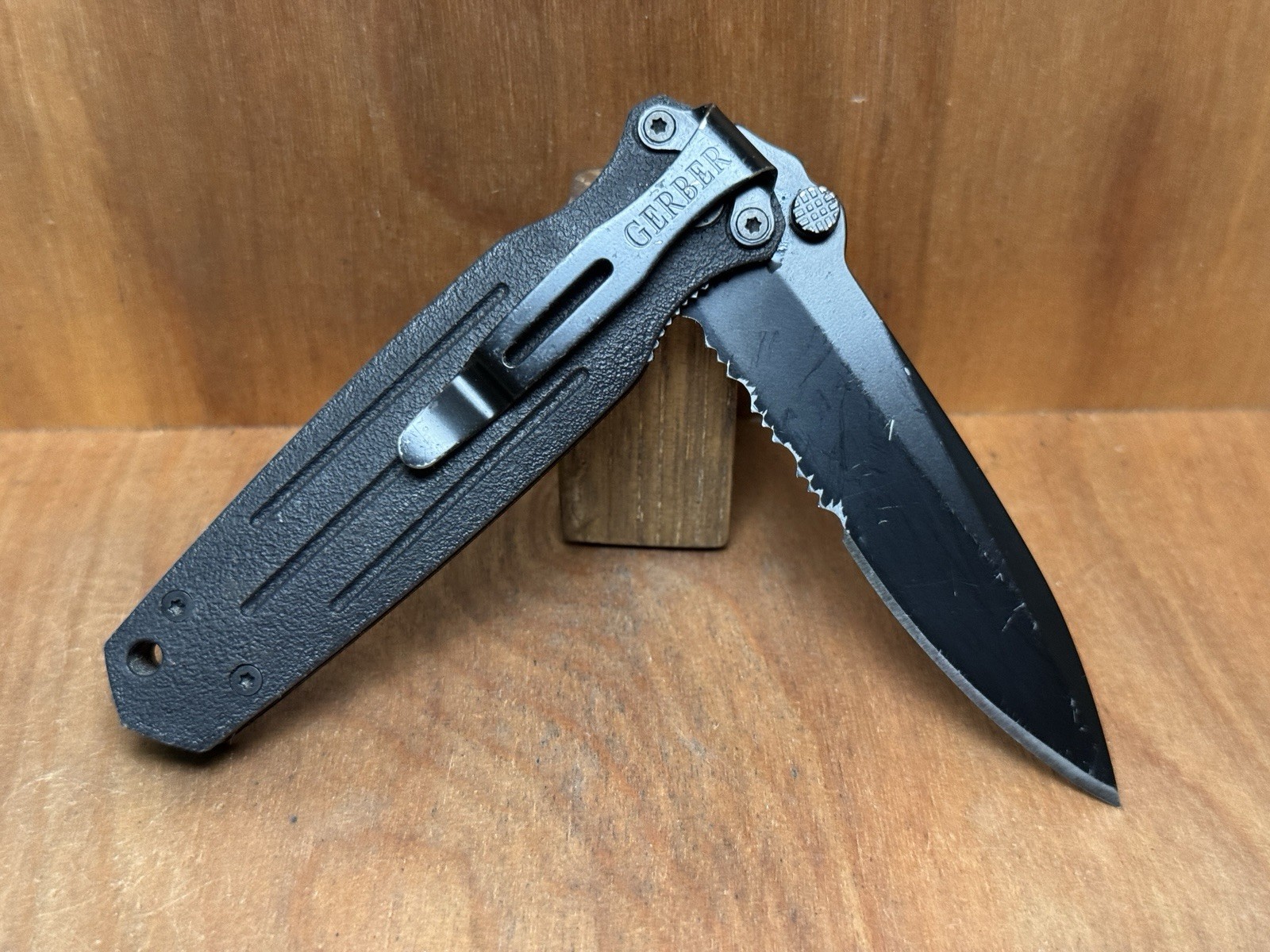 Gerber Applegate Fairbairn Mini Covert All Black Combo Edge Blade EXCELLENT!