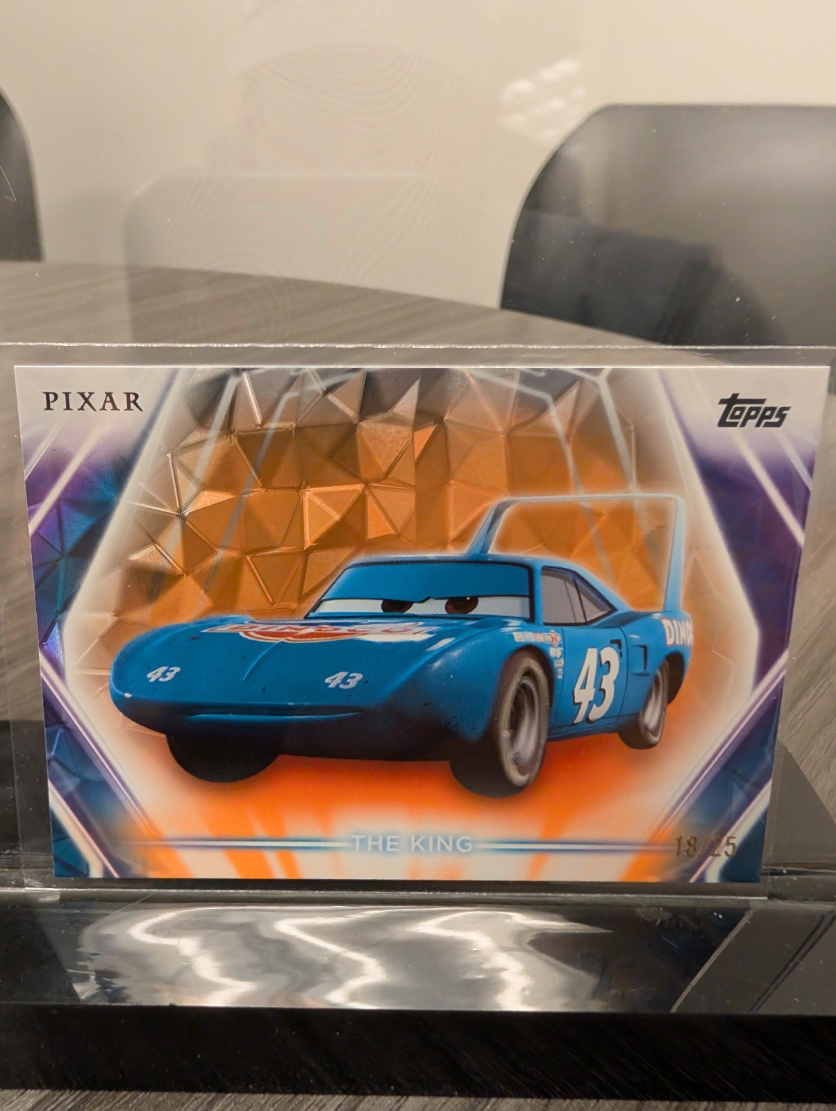 Topps Neon Disney Cars The King Orange Diamante /25 #93
