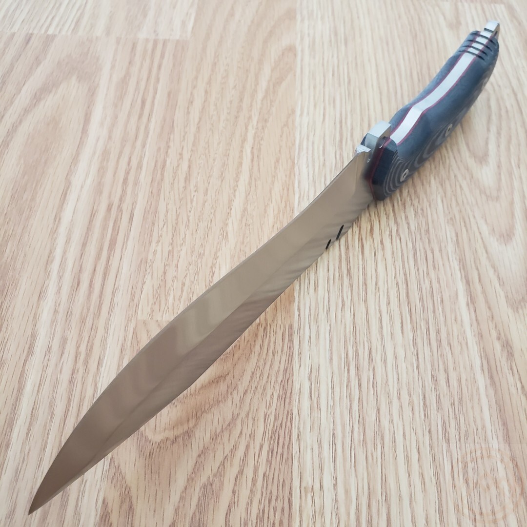 Cudeman Fixed Knife 7.13″ Bohler N695 Steel Blade Black Canvas Micarta Handle