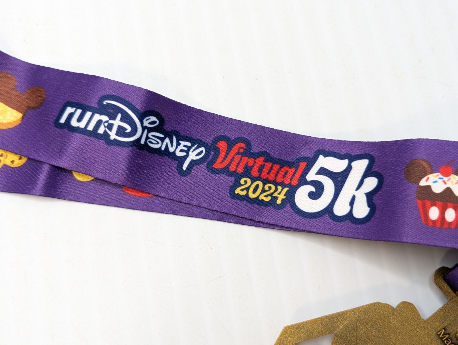RunDisney 2024 Virtual 5K Mickey Waffle Medal PRE-OWNED **PLEASE READ**