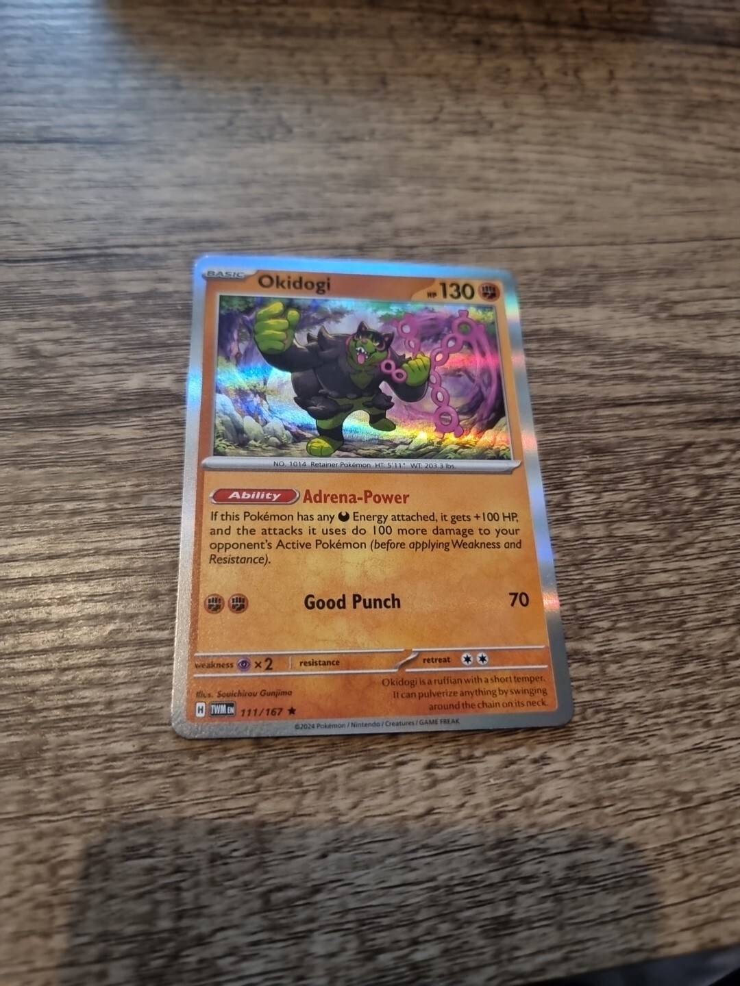 Okidogi – 111/167 – Holo Rare – SV06: Twilight Masquerade – Pokemon TCG