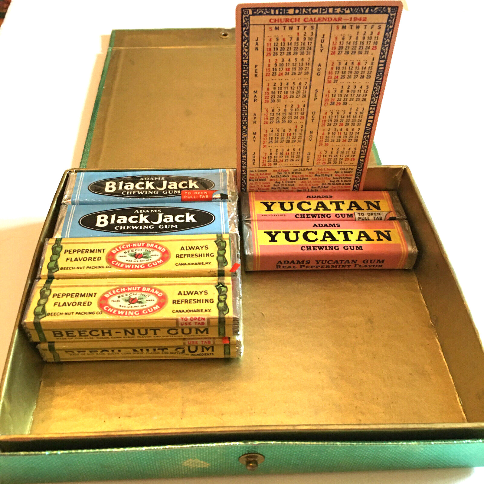 WWII Soldier’s BEECHNUT brand CHEWING GUM 1 UNOPENED pack 5 SEALED Pieces 1942