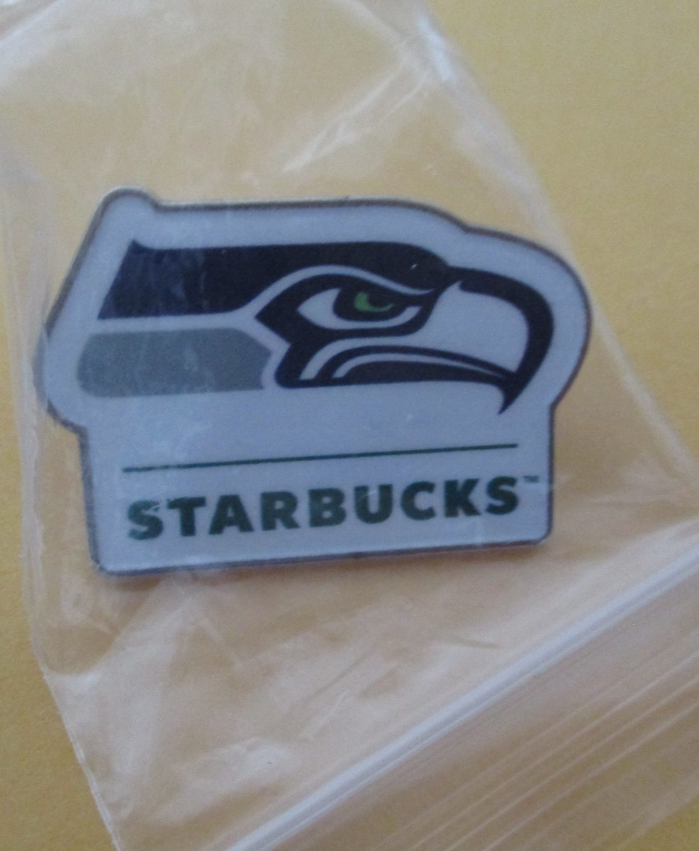 SEATTLE SEAHAWKS NFL 2025 NFL CHAMPIONS STARBUCKS SEALED LAPEL PIN RARE VHTF