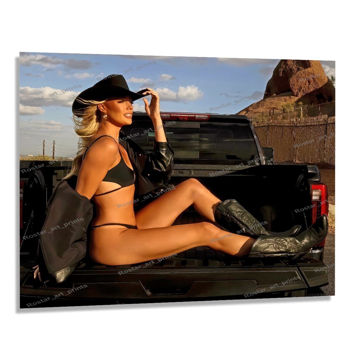 8×10 SOPHIE CUNNINGHAM Sexy Cowgirl Bikini WNBA Indiana Fever Photo Print SCU002