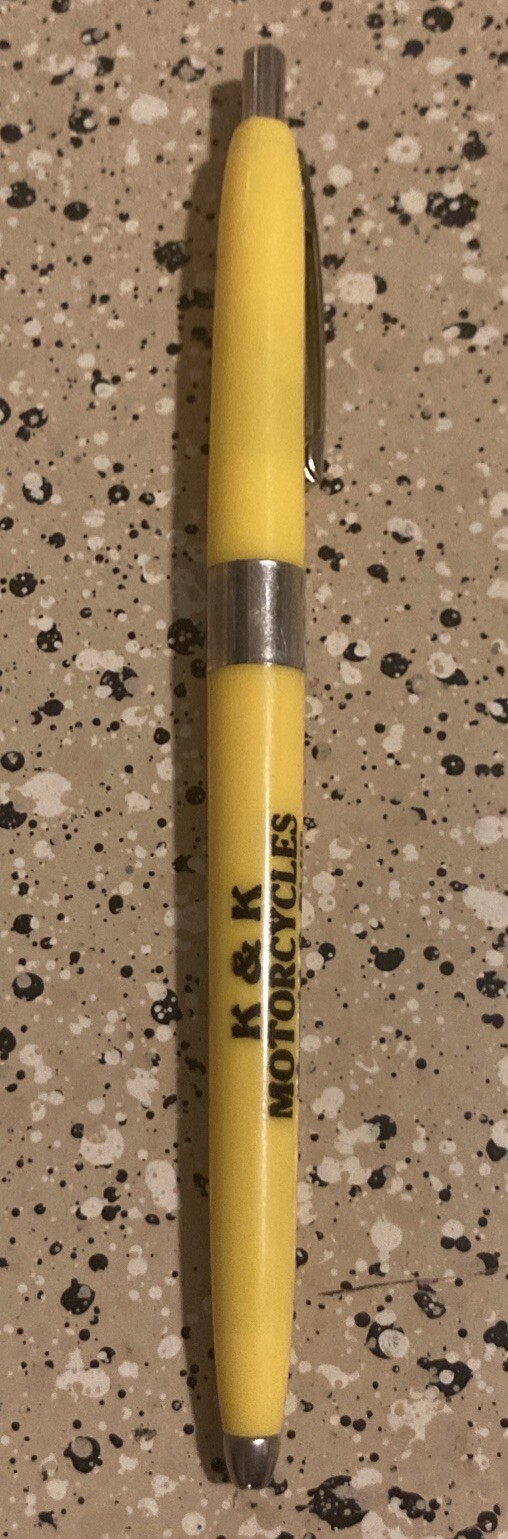 VTG Advertising Ballpoint Pen NO Ink K & K MOTORCYCLES ARNOLD PHIL