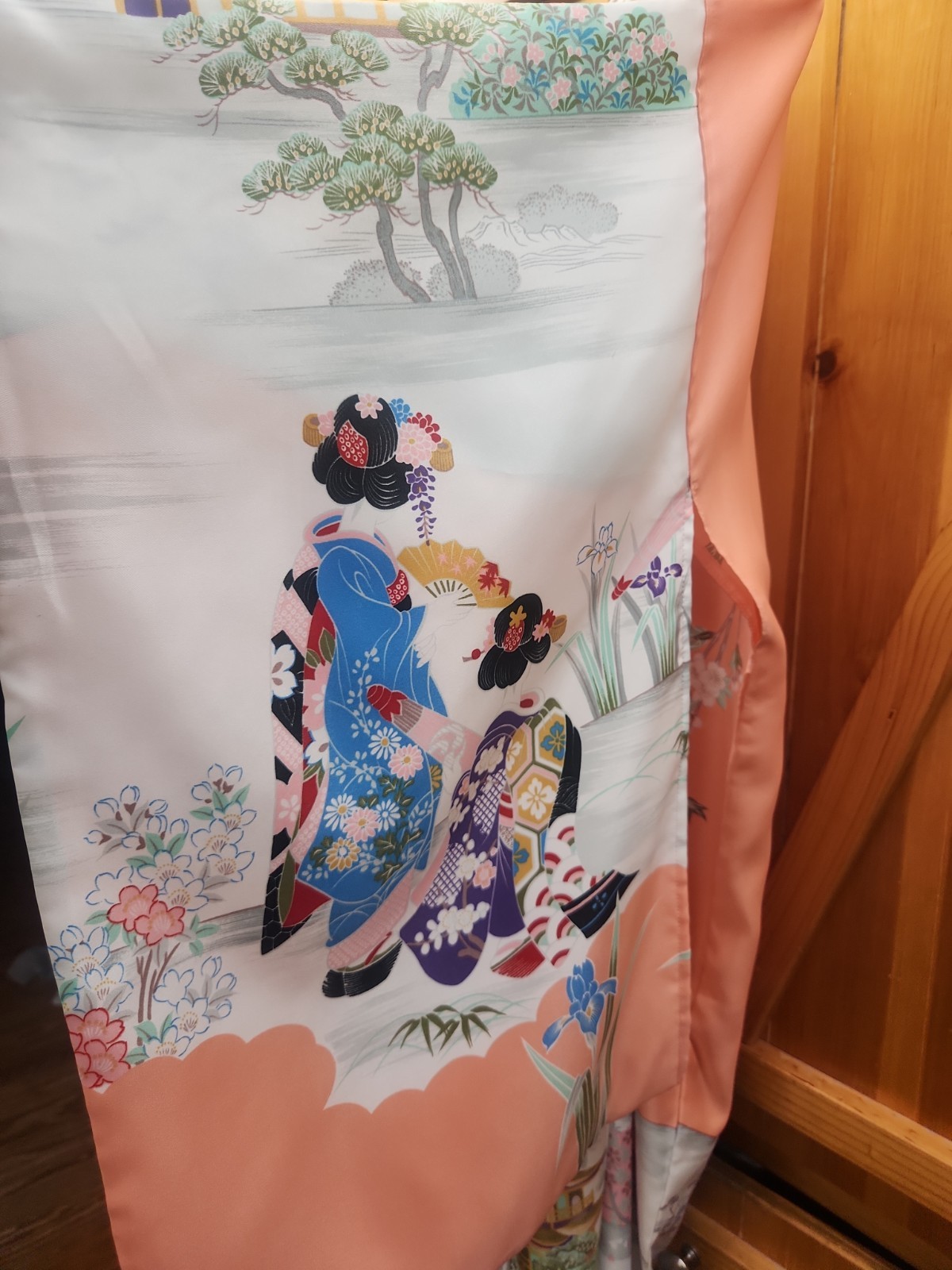 Vintage Japan Made Kimono Robe 100% Polyester One Size