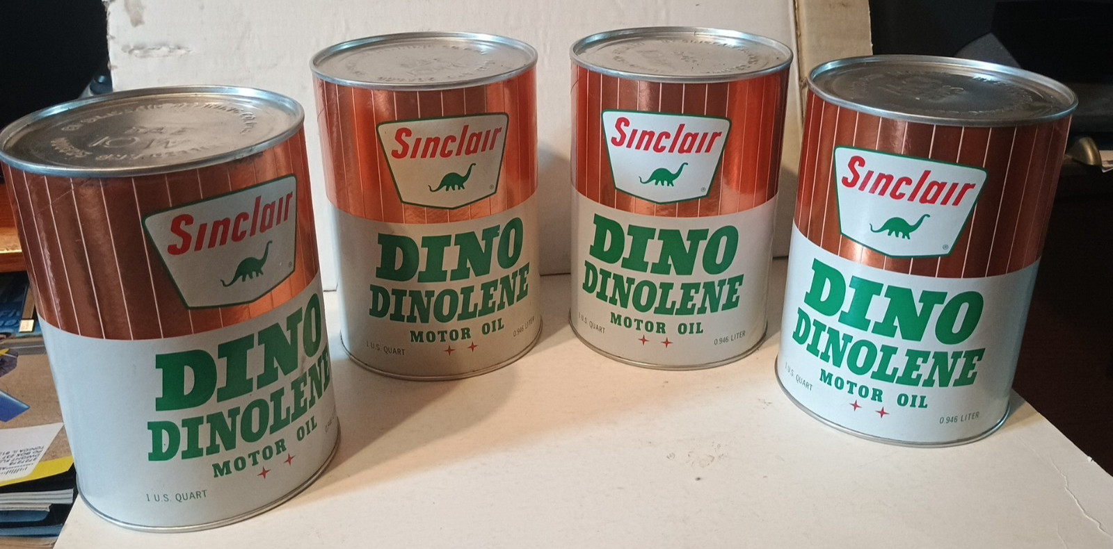 Vintage 1966 50th Anniv. Sinclair Dino Dinolene Motor Oil 1 Quart Can 10W NOS