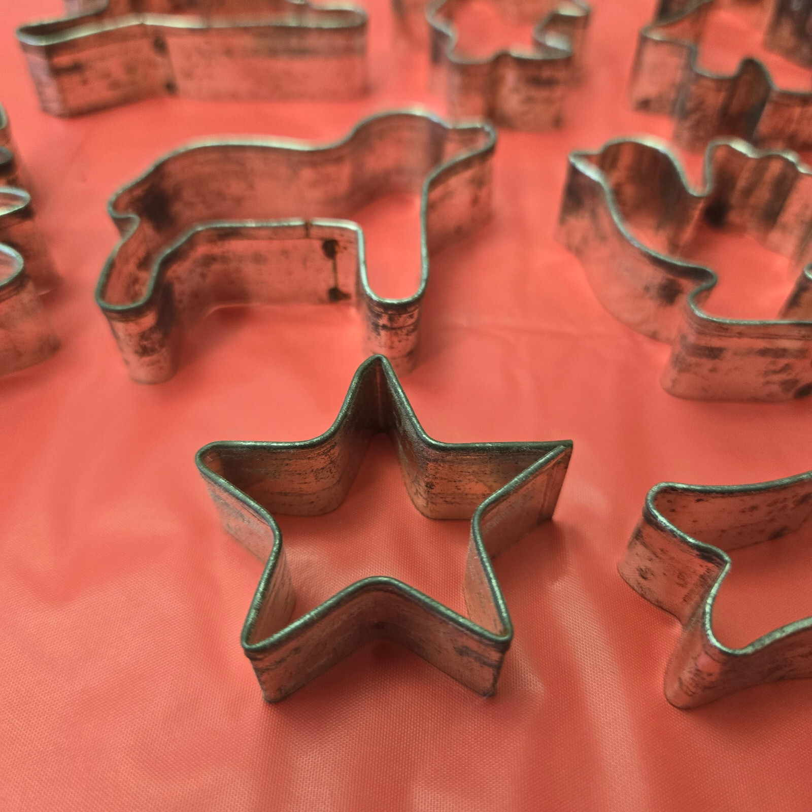 Vintage Metal Cookie Cutters Box of 12 All Season # 240