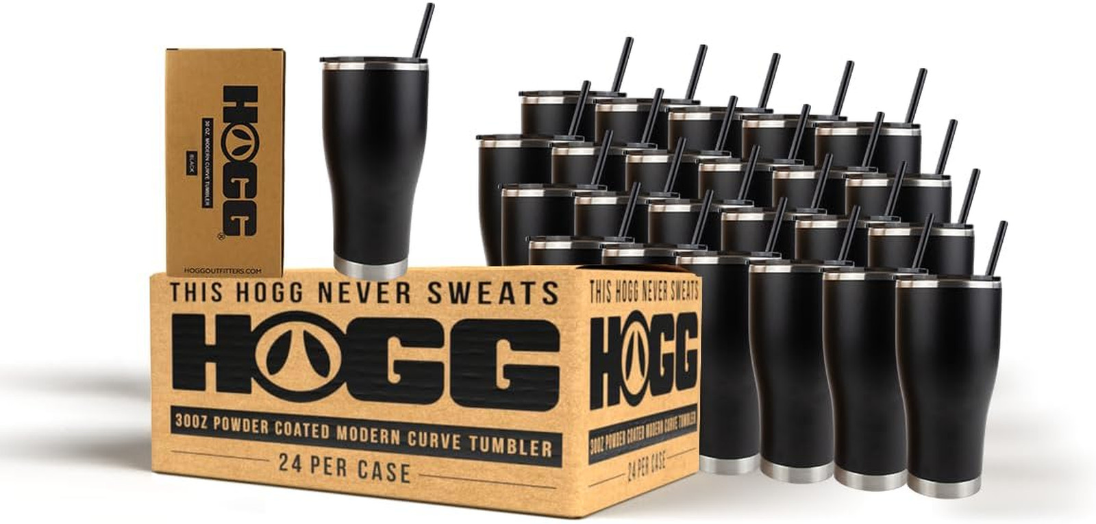 30 Oz Black Insulated Tumblers – Customizable Stainless Steel Cups in Bulk