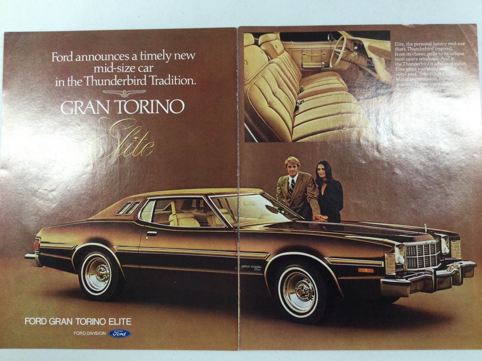 FORDADV111 Advertisement 1974 Ford Gran Torino Elite March 1974 2 page 2 piece 2