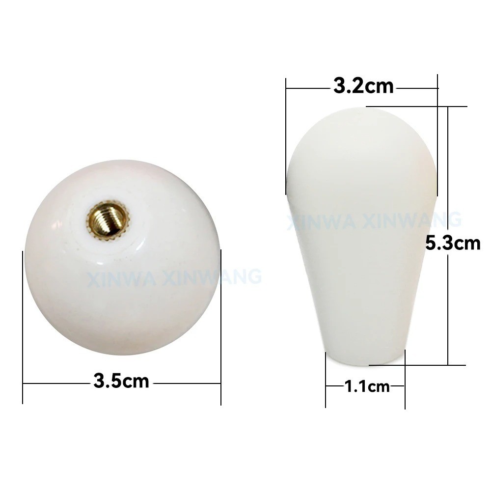 2 Pcs Arcade Joystick Bat Ball Top Oval Handle Knob for ZIPPY SANWA US