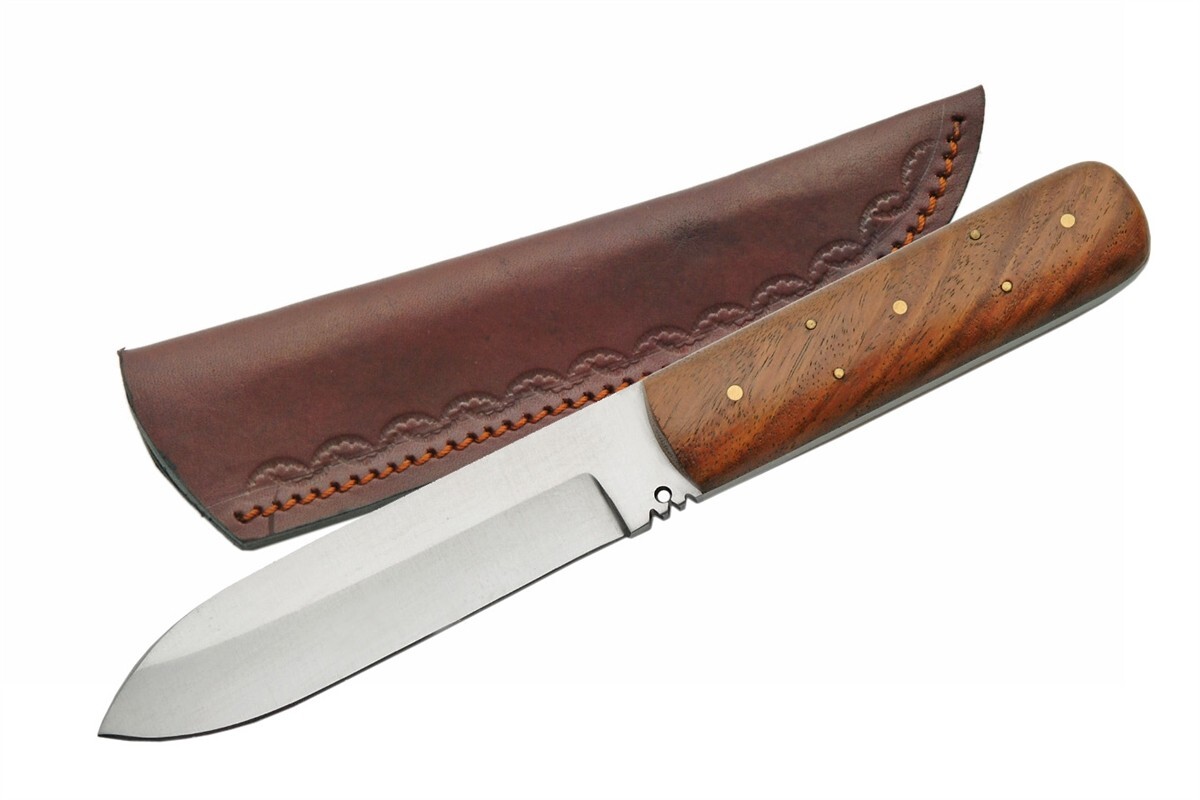 Bushcraft Heavy Duty Fixed Blade Kephart Utility Knife with Leather Sheath – NEW