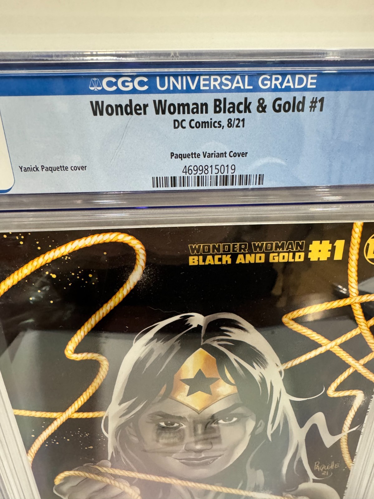 Wonder Woman Black & Gold #1 CGC 9.8 White Pages Yanic Paquette Variant DC