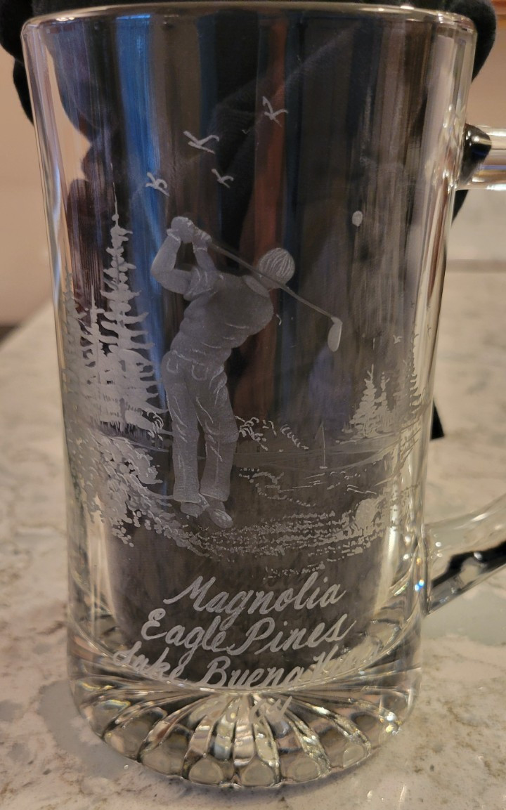 New Vintage Eagle Pines Golf Course Beer Glass Mug Tankard 24oz Lake Buena Vista