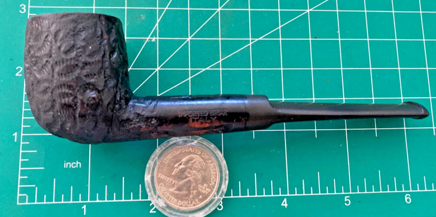 VTG DARK NUTSHELL IMPORTED BRIAR ITALY SMOKING PIPE ESTATE W/STINGER ITALIAN