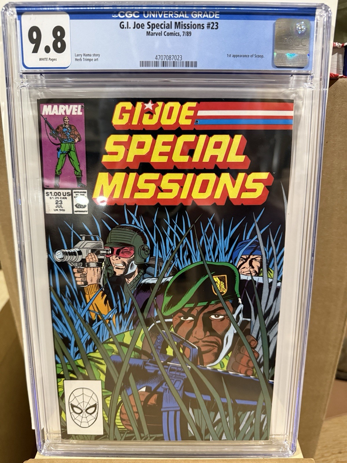 G.I. Joe Special Missions #23 (Jul 1989) CGC 9.8 ~ White Pages. 1st App of Scoop