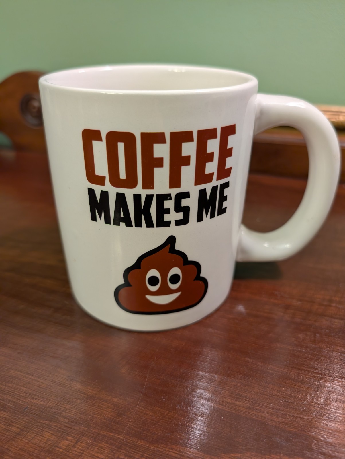 Coffee Makes Me Poop Novelty Large Mug 3D Poop Inside Mug Just Funky
