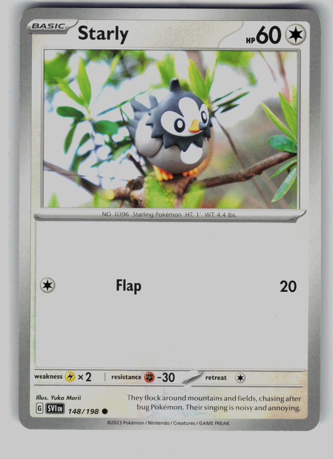 Starly 148/198 Common Scarlet & Violet Pokemon Near Mint