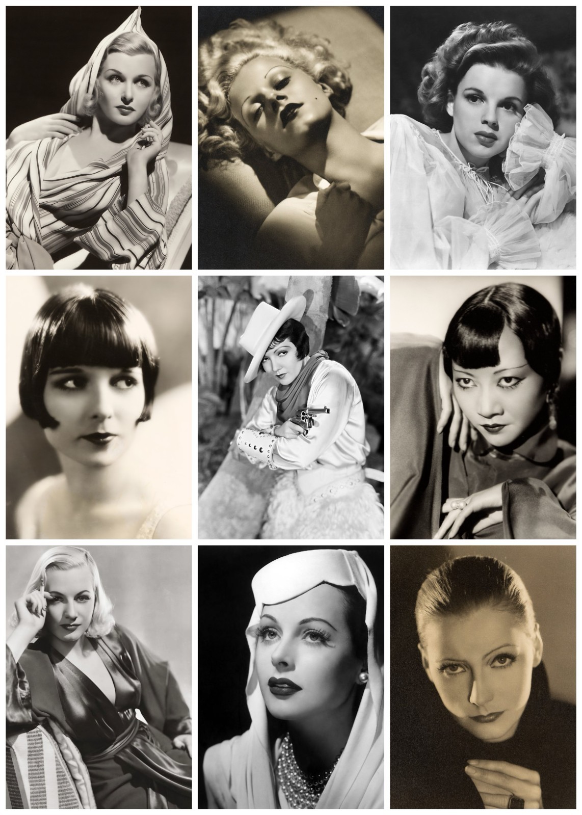 Female MOVIE STARS 1920s to 1930s EPHEMERA for Crafts JUNK JOURNALS sCrApBoOK