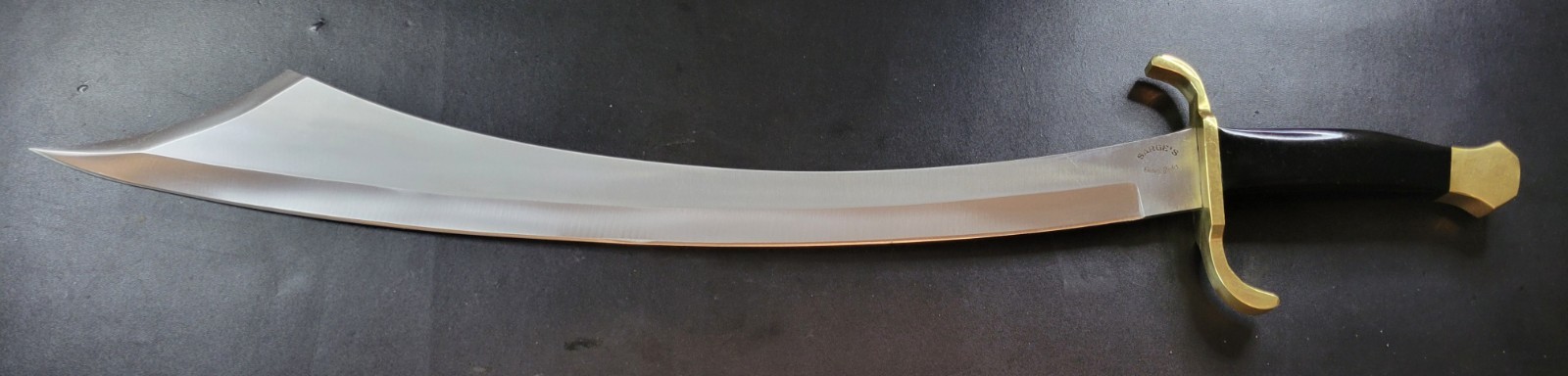 Badass Blades Custom D2 Steel Persian Scimitar Combat Sword Black Resin- BA878