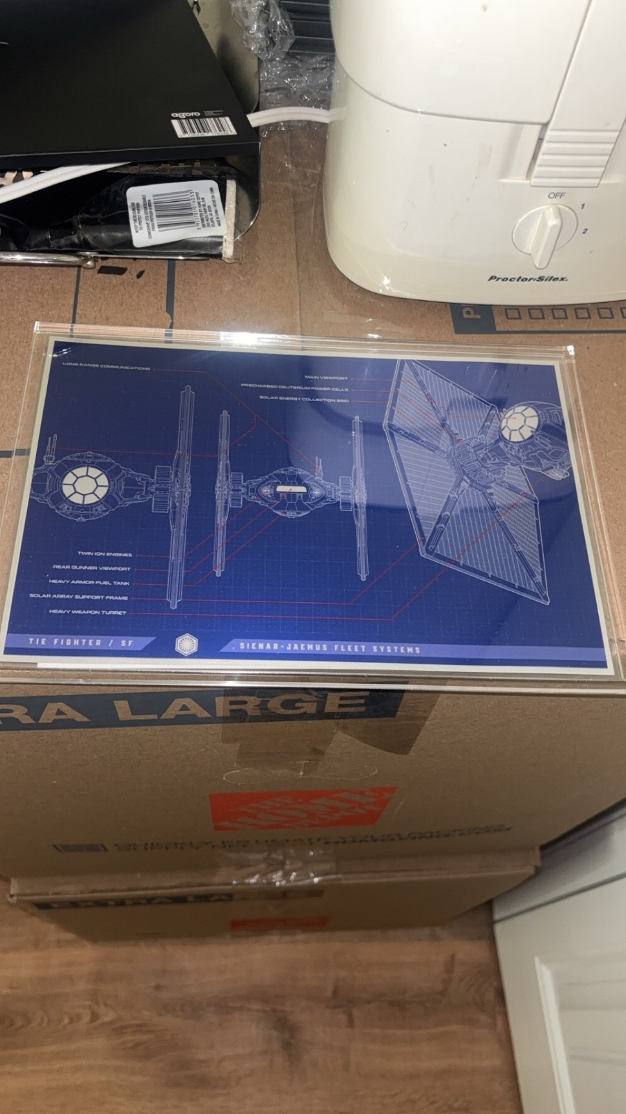 2025 Star Wars Blueprint – Tie Fighter 1oz Silver Foil by Agoro Mintage of 1000