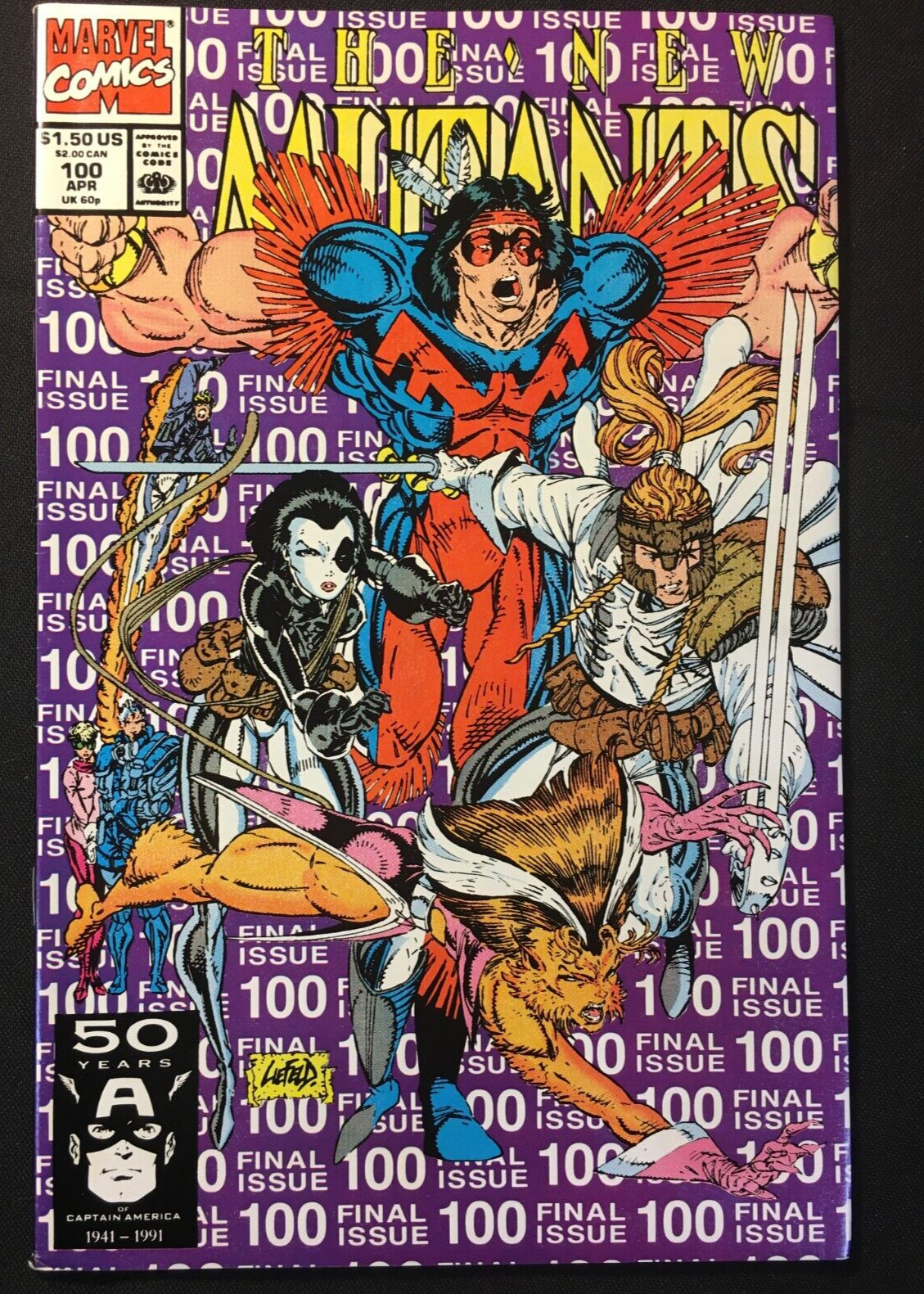 NEW MUTANTS 100 KEY ISSUE! 1st app X FORCE TEAM NM V 1 ROB LIEFELD DOUBLE SIZE