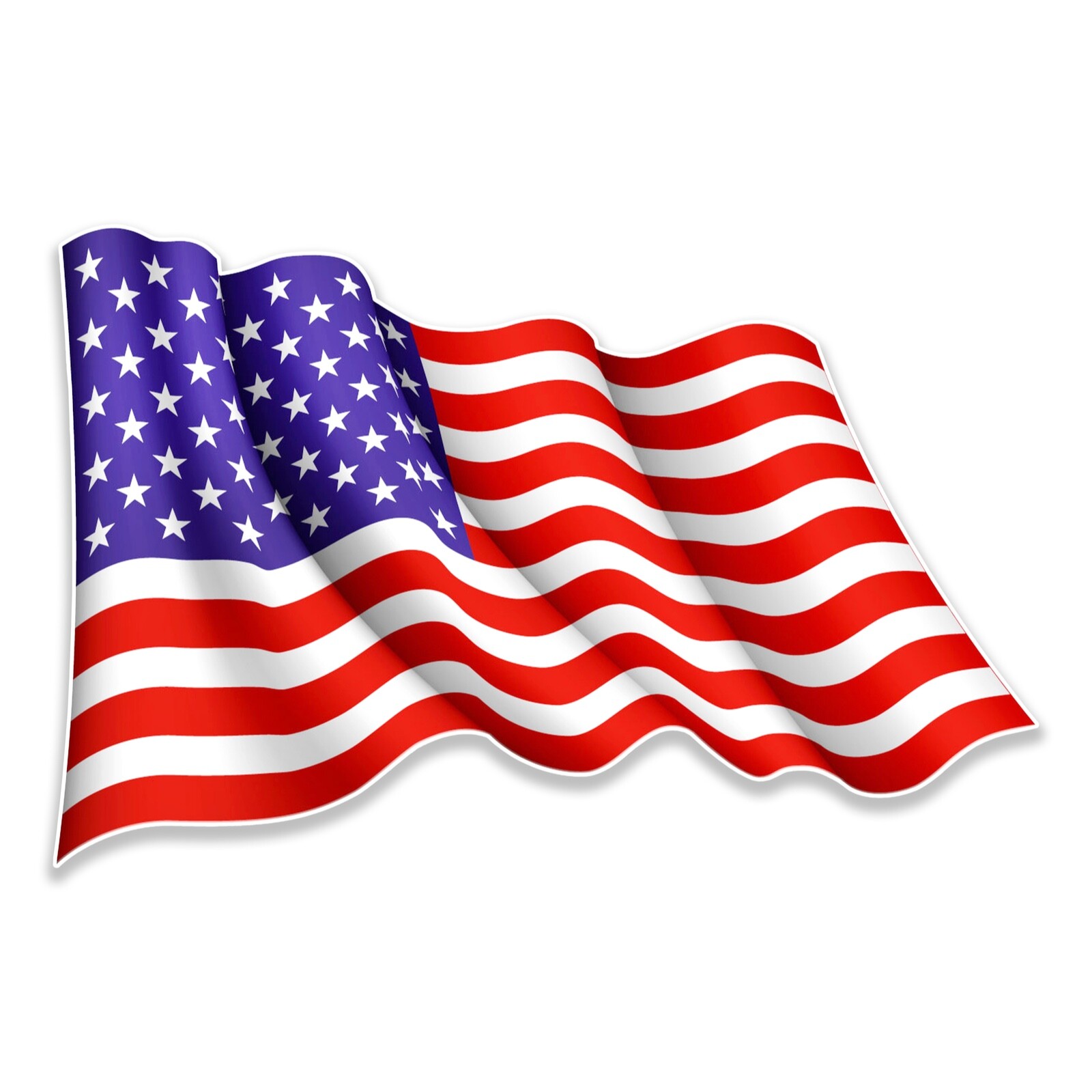 American Flag Magnet Decal Automotive Magnets Wavy US USA for Car Truck Fridge