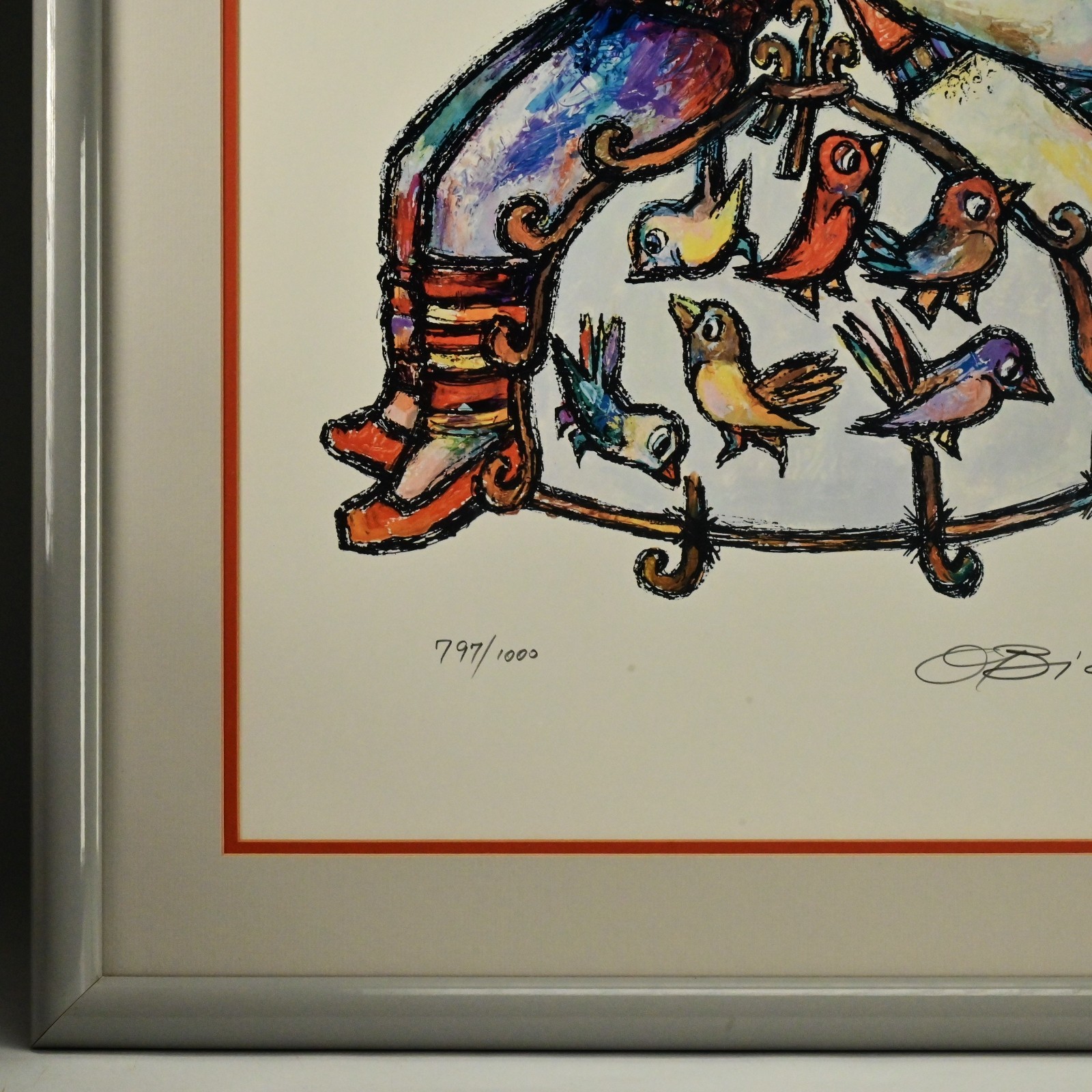 JOVAN OBICAN Original Vintage Signed Judaica Two Children Portrait Lithograph
