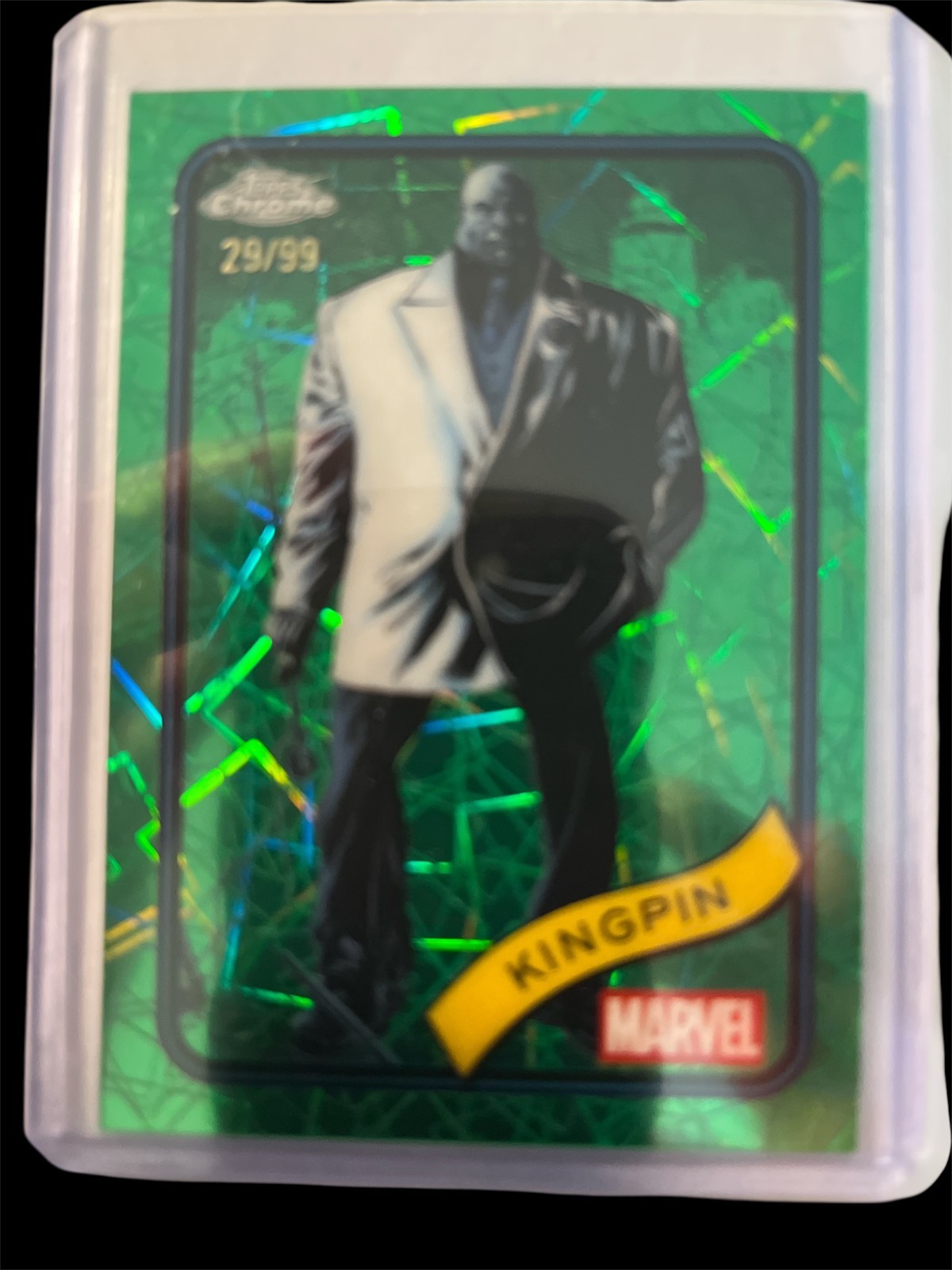 Kingpin 2025 Topps Chrome Marvel Sapphire Green 29/99 #164