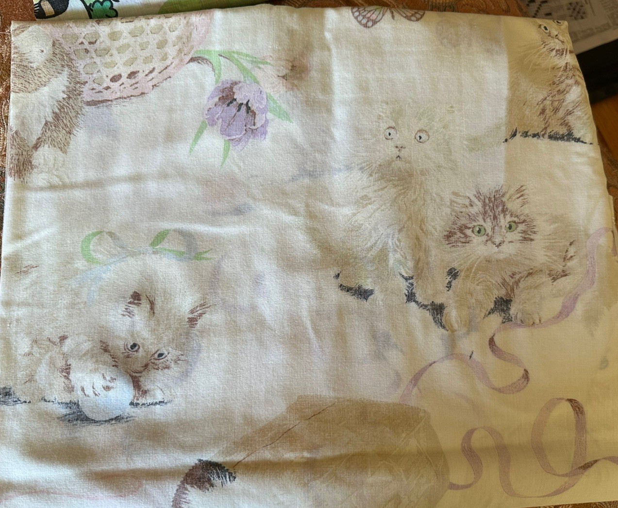 Vintage Twin Flat Sheet Smurfs, Cats, WWF, Garfield, Strawberry Shortcake
