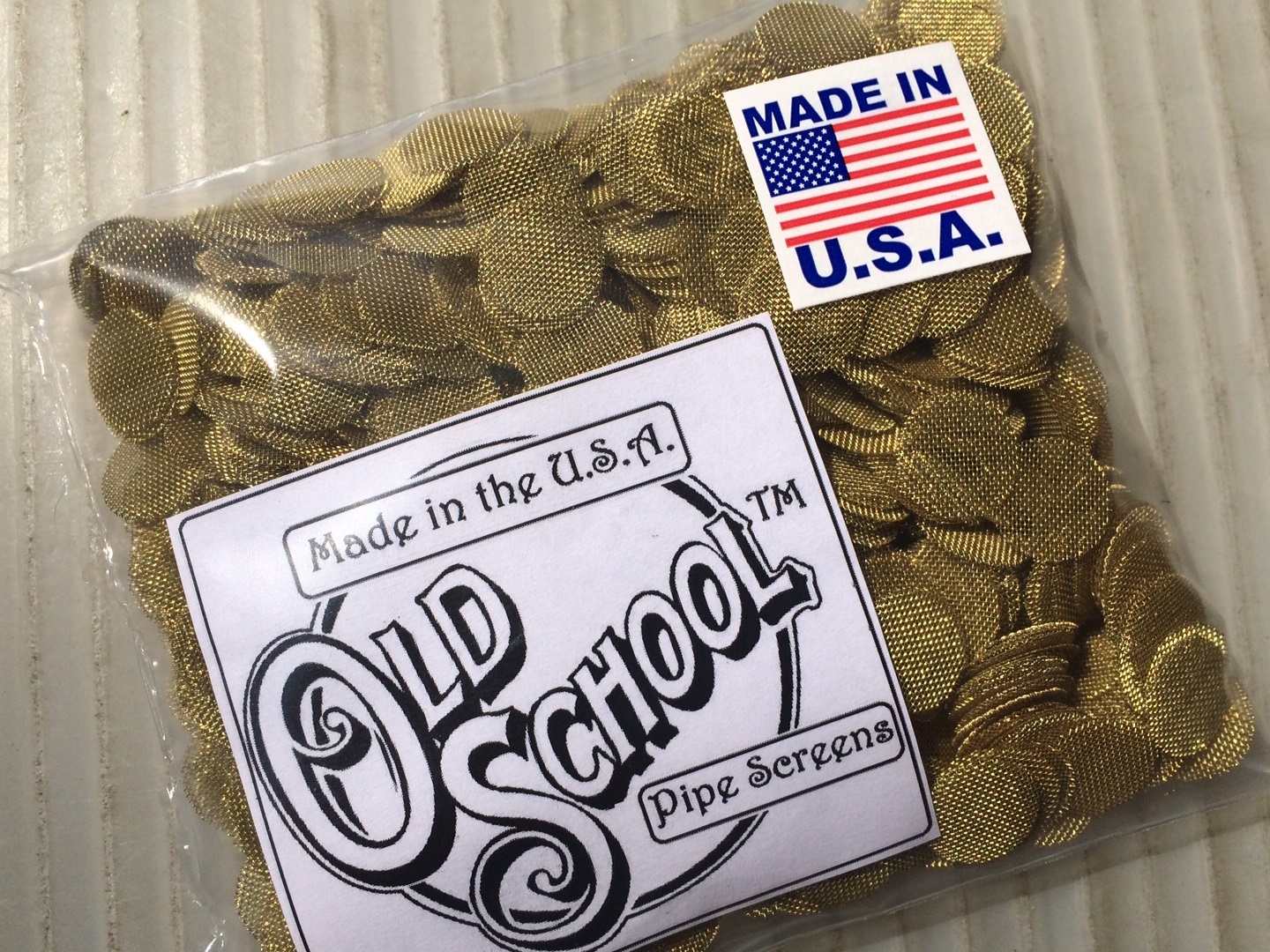 1000 BRASS PIPE SCREENS – Made in USA – OLD SCHOOL QUALITY – SIZE 1/2″ (12.7mm)