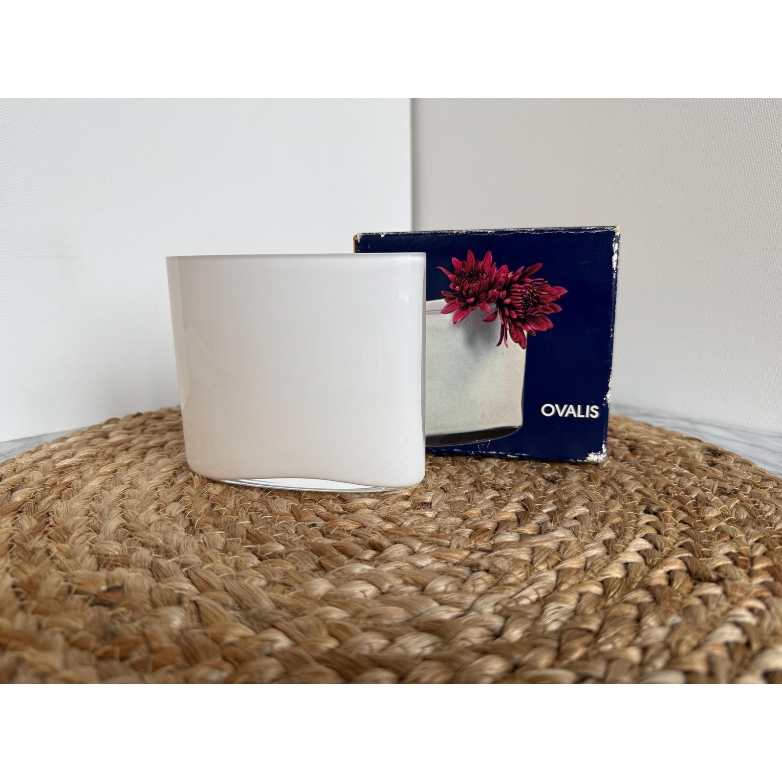 Vintage Iittala Tapio Wirkkala “Ovalis” vase, NIB (old stock), 4 inch SIGNED
