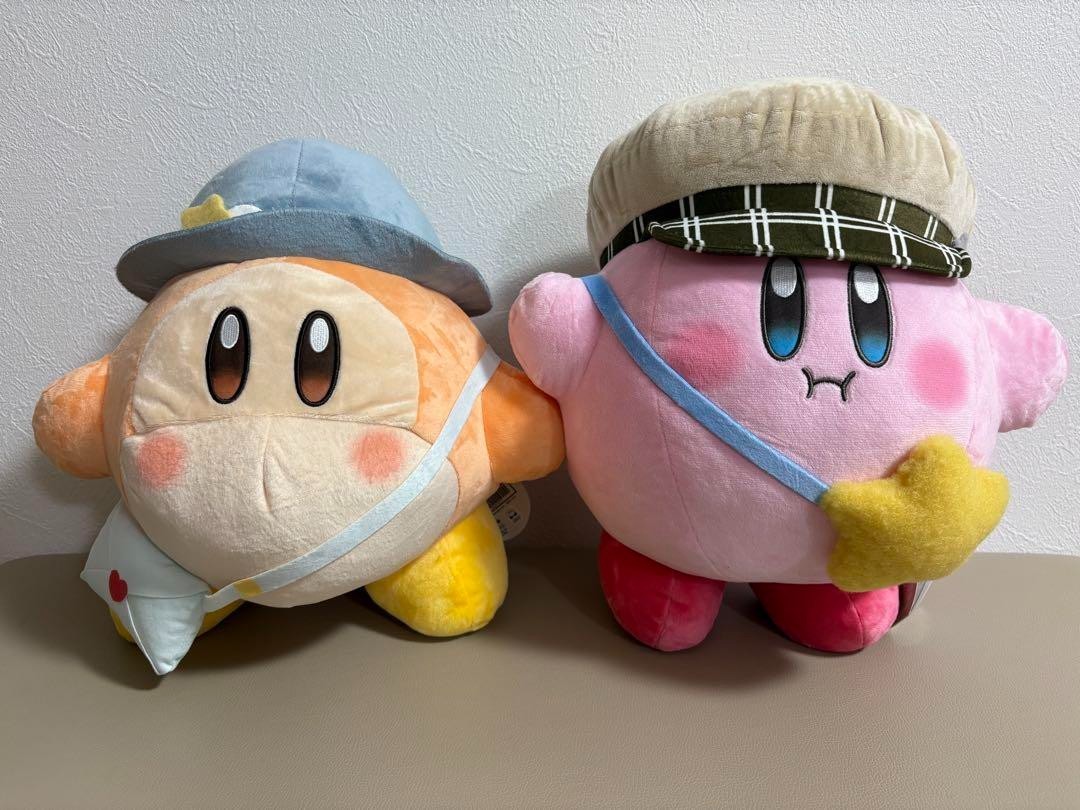 Kirby Of The Star Plush Toy Sunny Days 30cm Kirby & Waddlee set