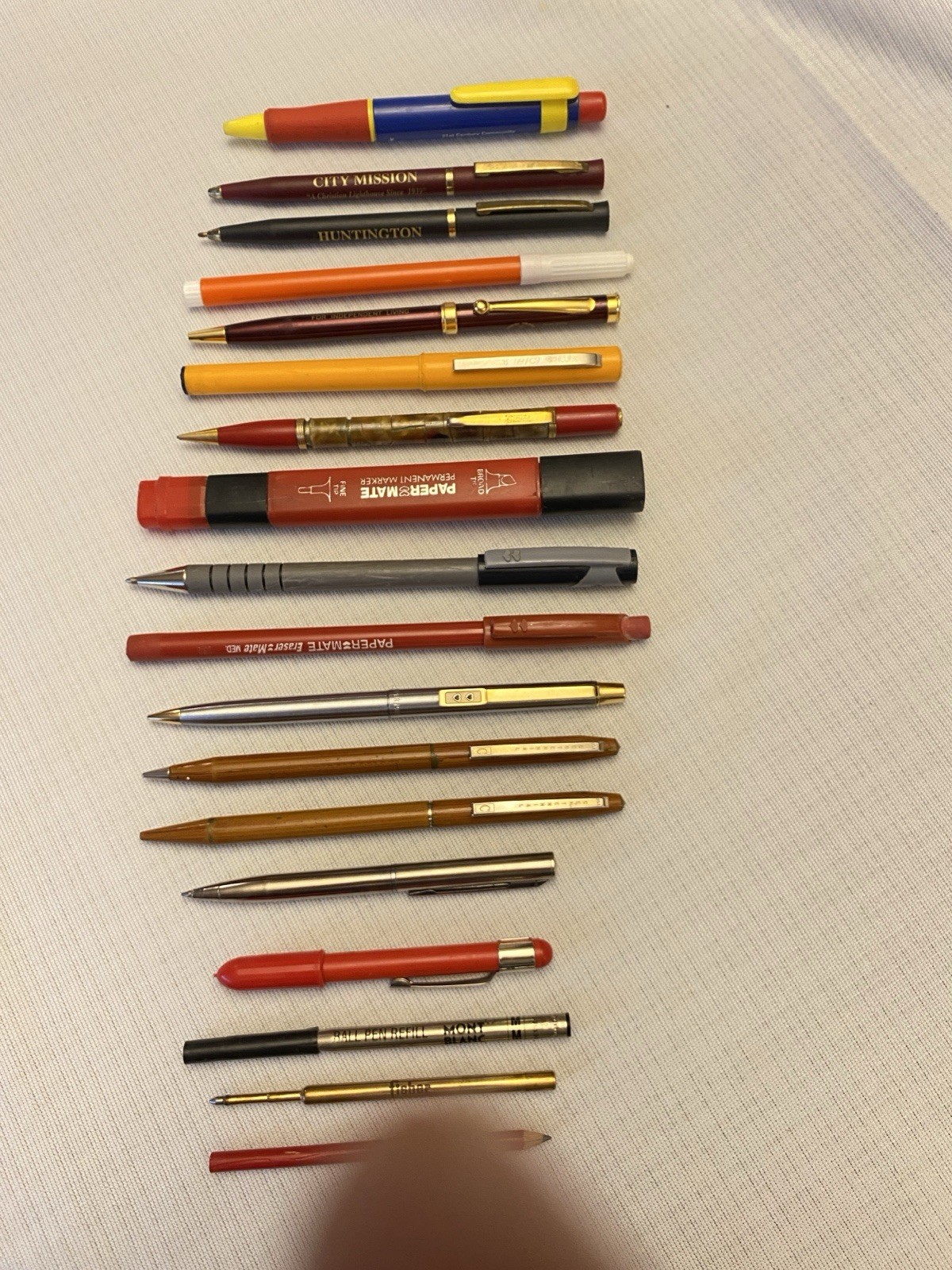 Pen Pencil Vintage Lot Paper Mate Double Heart Centennial Set Bic Junk Drawer