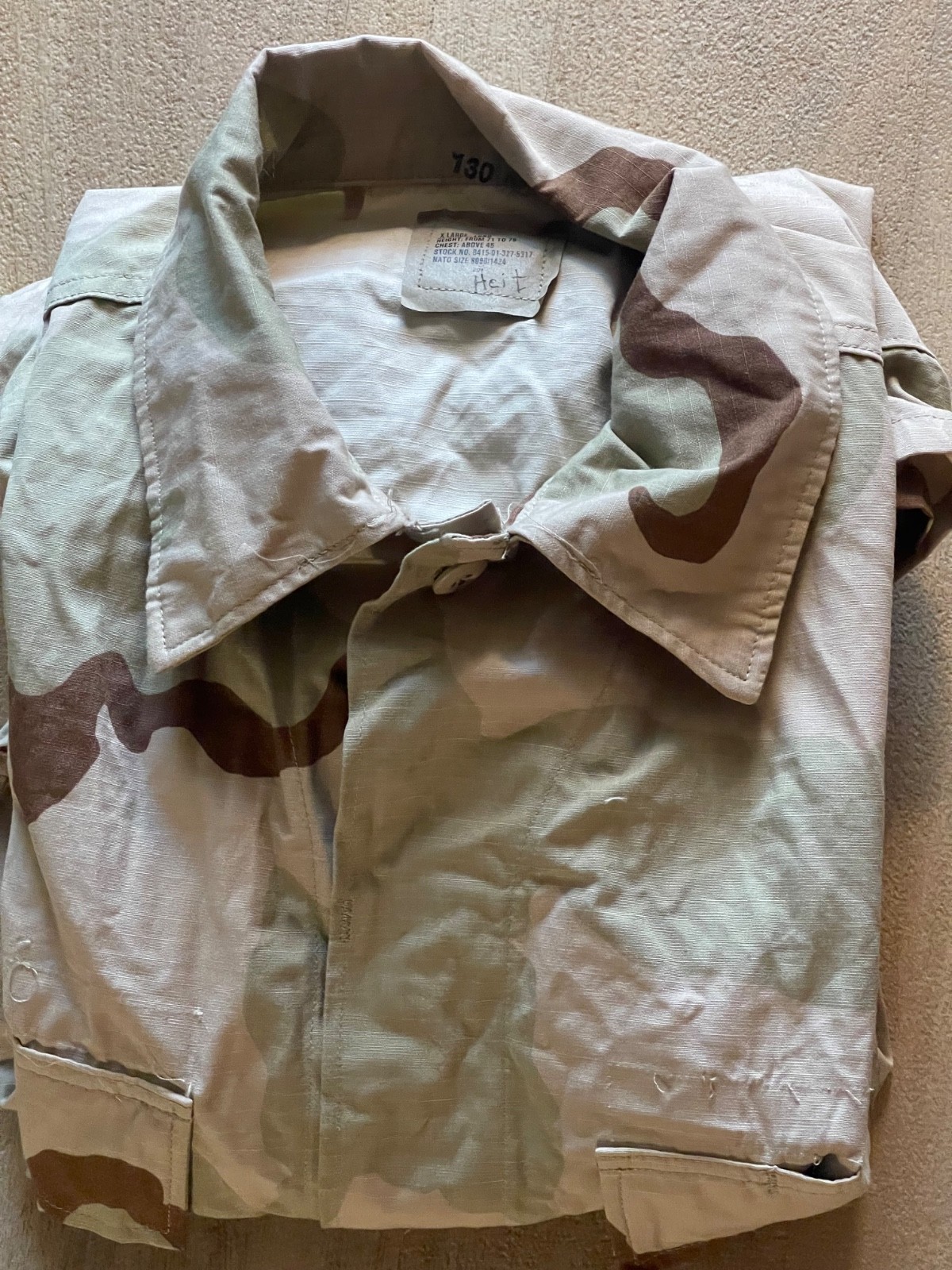 Primo condition USGI Desert Camouflage DCU Camo BDU Combat Shirt X-Large Long