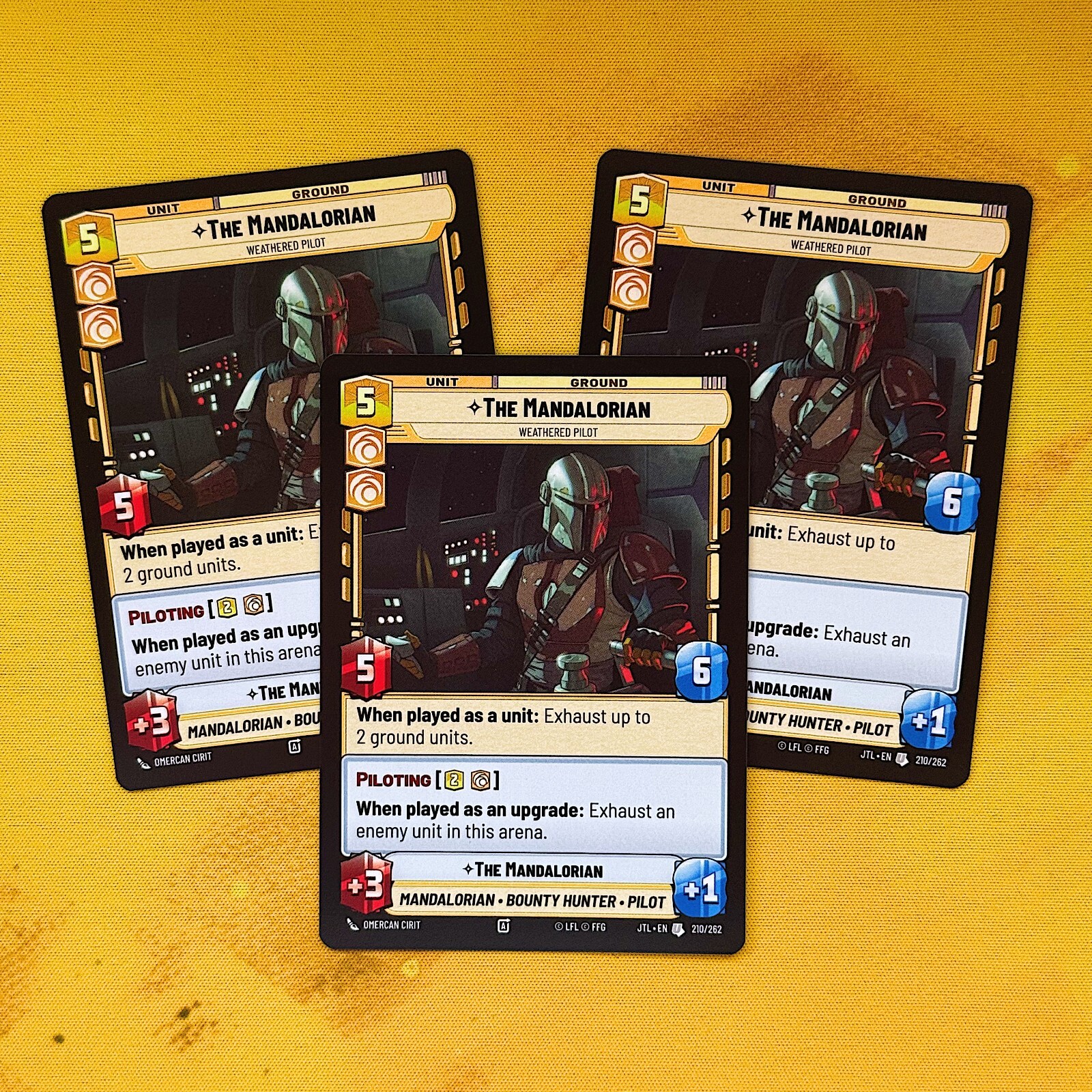3x The Mandalorian Weathered Pilot JTL Jump To Lightspeed PLAYSET SWU 210 SWU