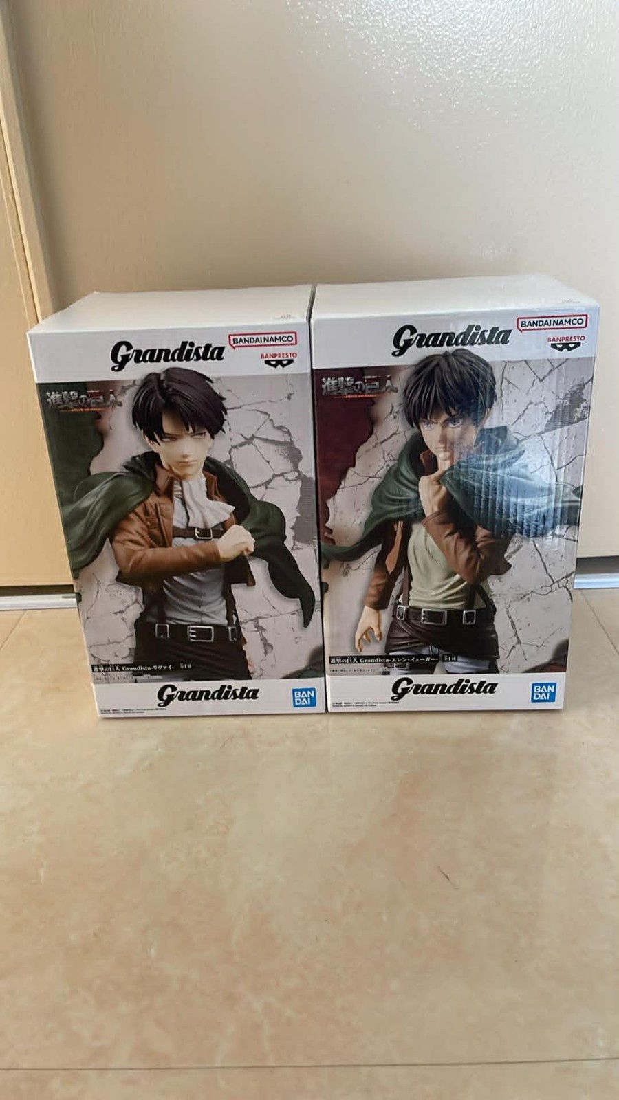 [NEW] BANPRESTO Attack on Titan Grandista Eren Yeager & Levi Ackerman Figure Set