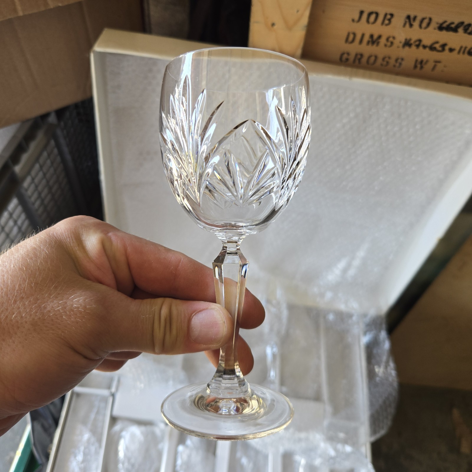 Block Crystal 24% Full Lead Crystal Handmade Czech Cut Clear Champagne Flute