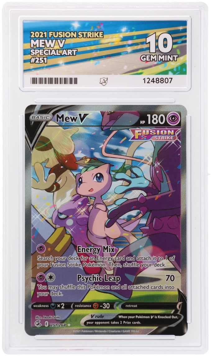Ace 10 Mew V 251/264 Fusion Strike Gem Mint Pokemon