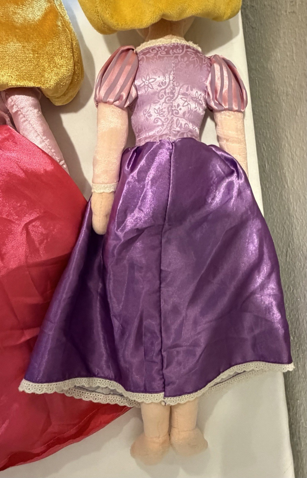 Disney Princess Plush Doll Lot Rapunzel Tangled & Aurora Sleeping Beauty