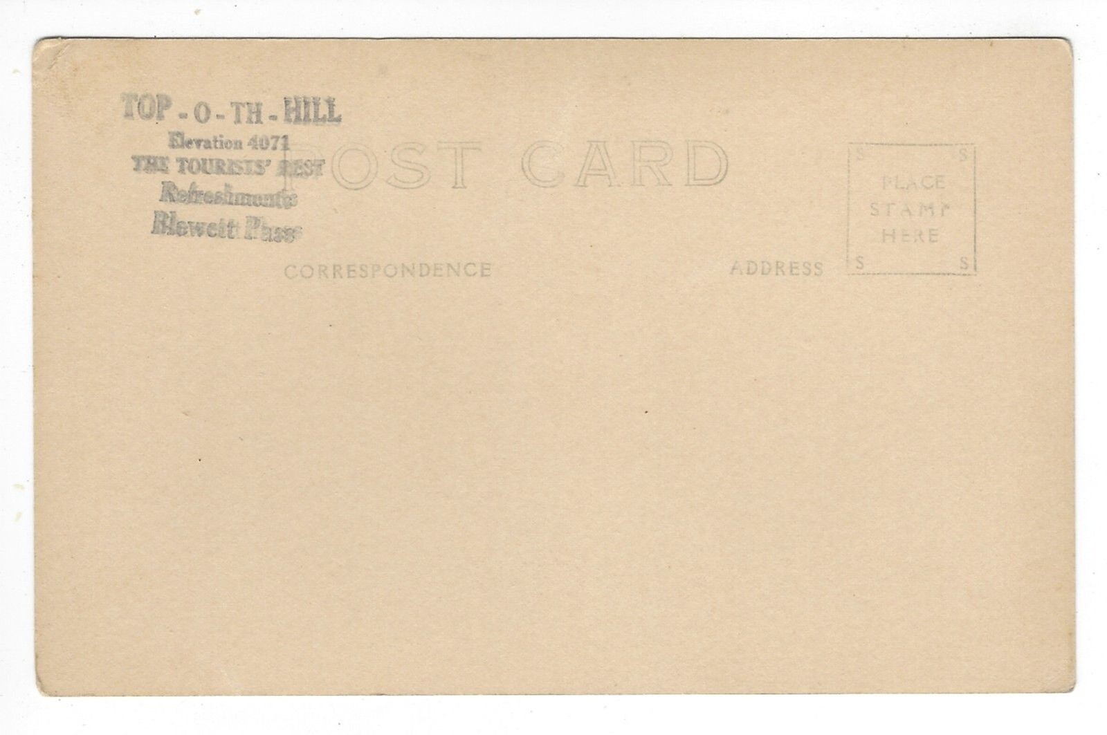 POSTCARD: RPPC; Unused; Undivided; 1925 JA Joleen 538 -Echo Pt Blewett Pass Auto