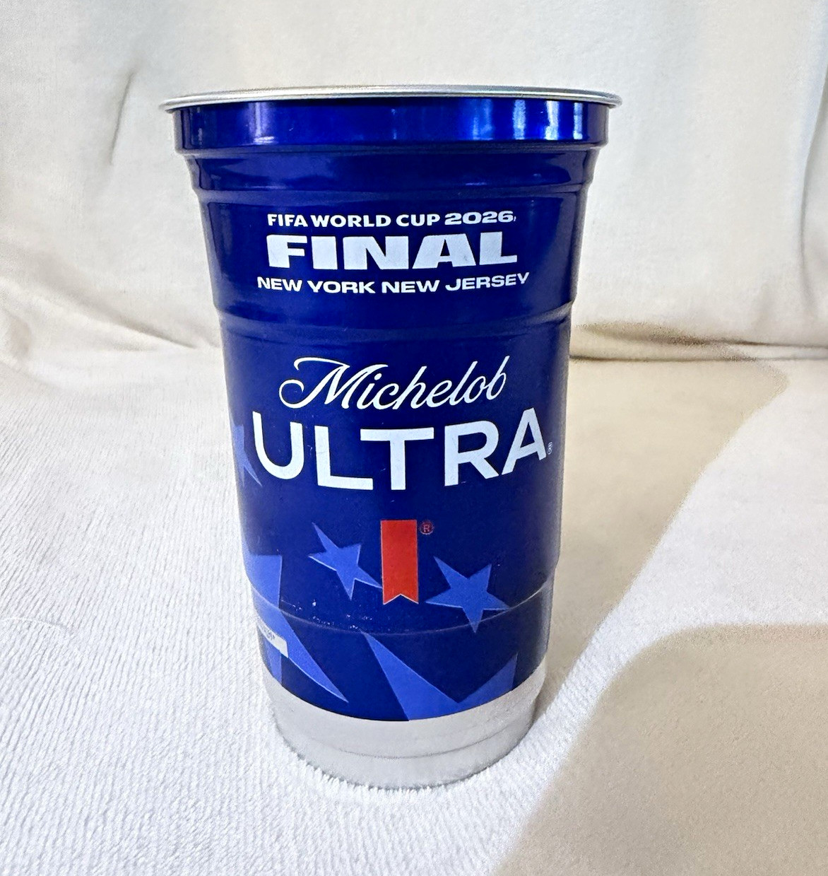 Michelob Ultra FIFA World Cup 2026 Final NY NJ Cup Aluminum Blue White Silver