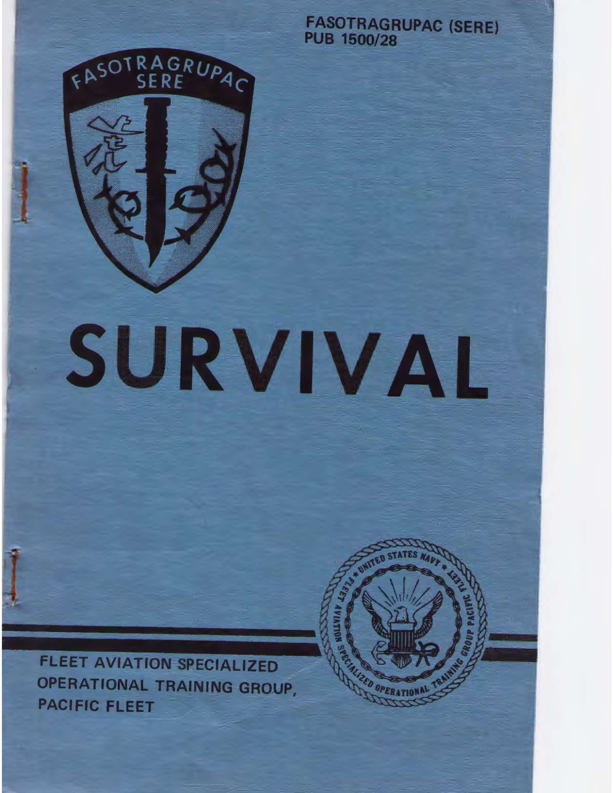 79 Page 1970s Navy SERE Survival Course Orientation Manual on CD