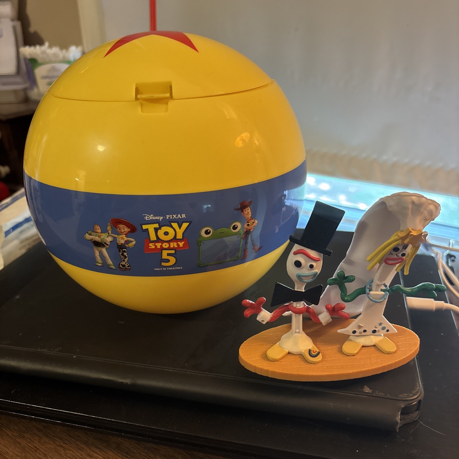 Toy Story 5 Pixar Ball Popcorn Bucket AMC Exclusive With Figure