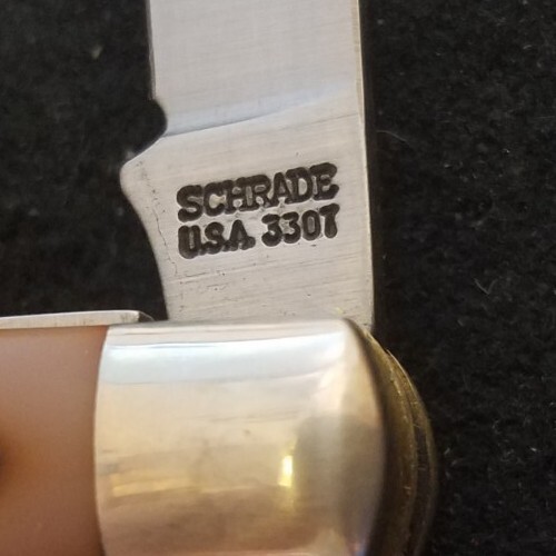 Schrade USA Old Timer 33OT Middleman Jack Knife, Sawcut Brown Delrin Handles “