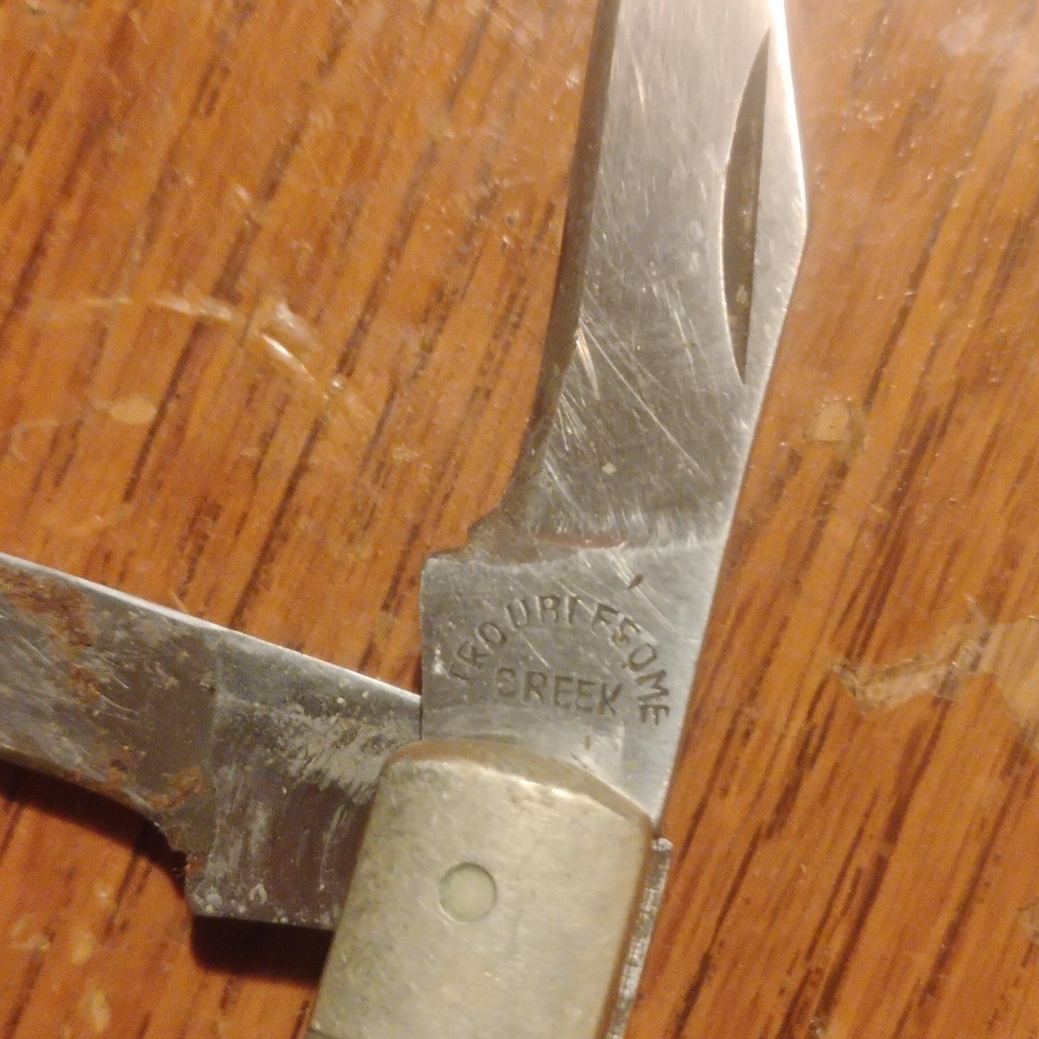 Troublesome Creek Pocketknife J.L.A.S. Coal Co May 1994 Blue Silver 2 Blade