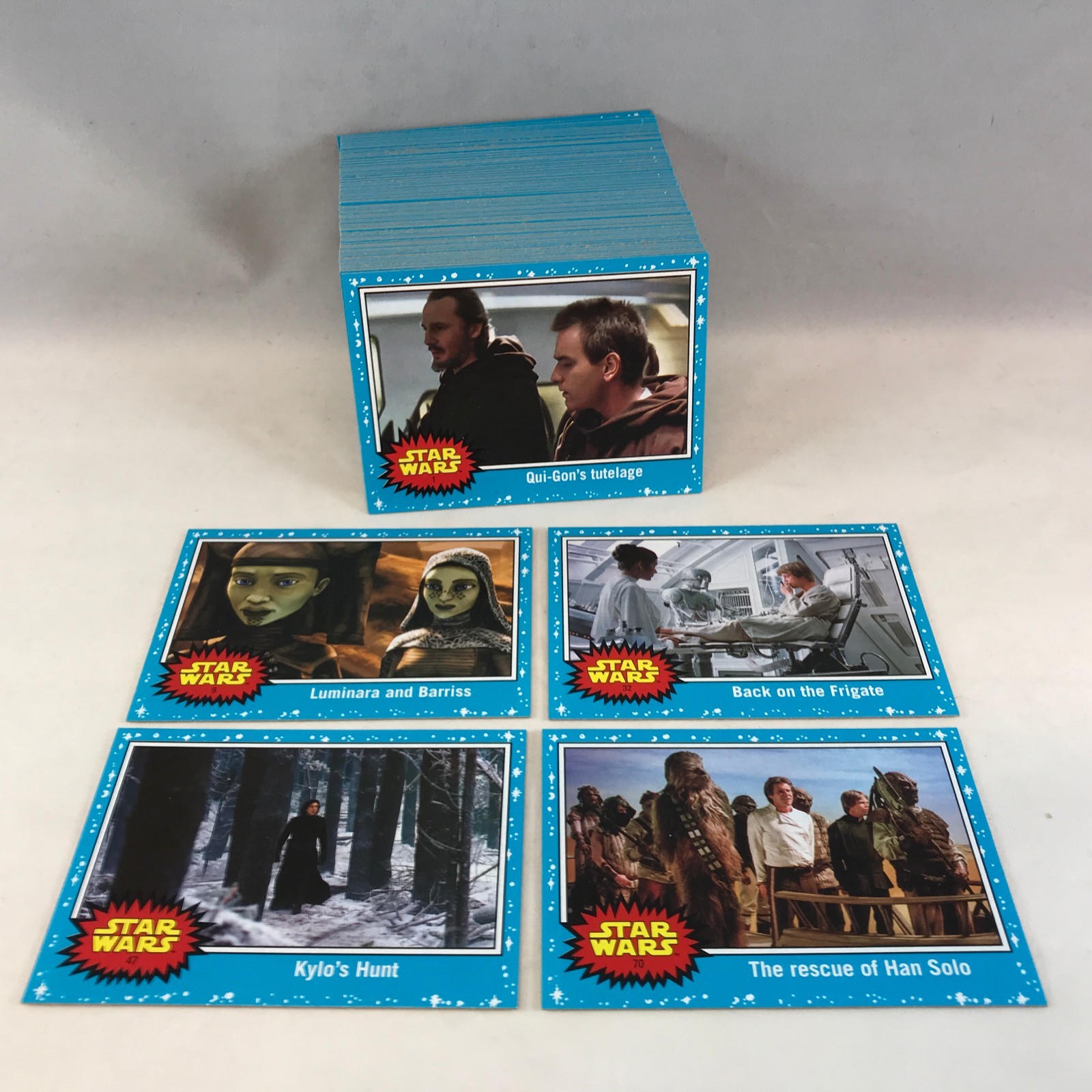 STAR WARS JOURNEY TO THE LAST JEDI TOPPS Retro Complete 110 Blue Border Card Set